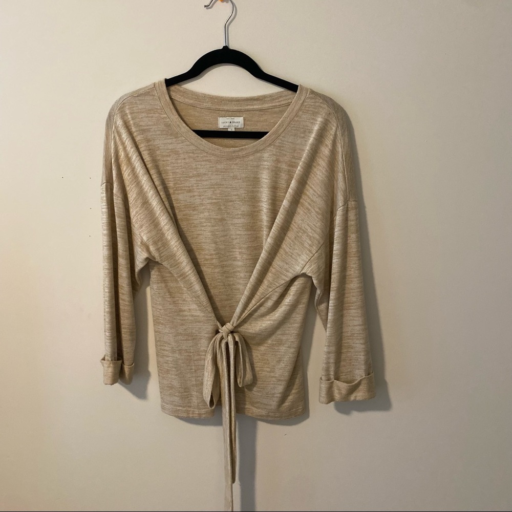 Lucky Brand Knit Wrap Tie Top